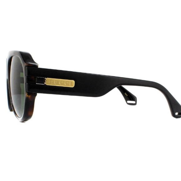 Gucci Black Brown Green 0665 Havana Sport Chunky Aviator Gg0665s Unisex Sunglass - Picture 4 of 8